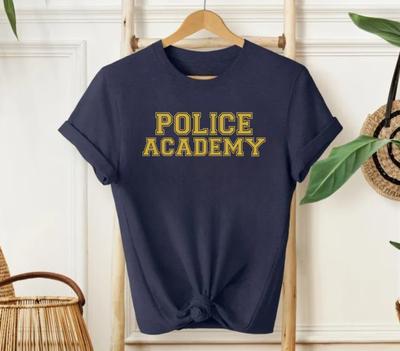 Police Academy Retro 80s Comedy Movie TShirt Vintage Movie Lover Gift Tee Top