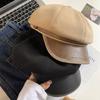 Maillard Brown Beret Women's Autumn and Winter New Retro Painter Hat Face Showing Newsboy Octagonal Hat