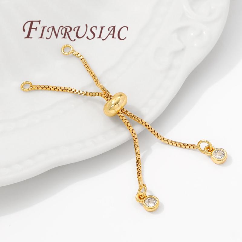 18K Gold Plated Box Chain Extension Chain For Jewelry,Adjustable Chain Extender For Bracelets Accessories,DIY Necklace Findings