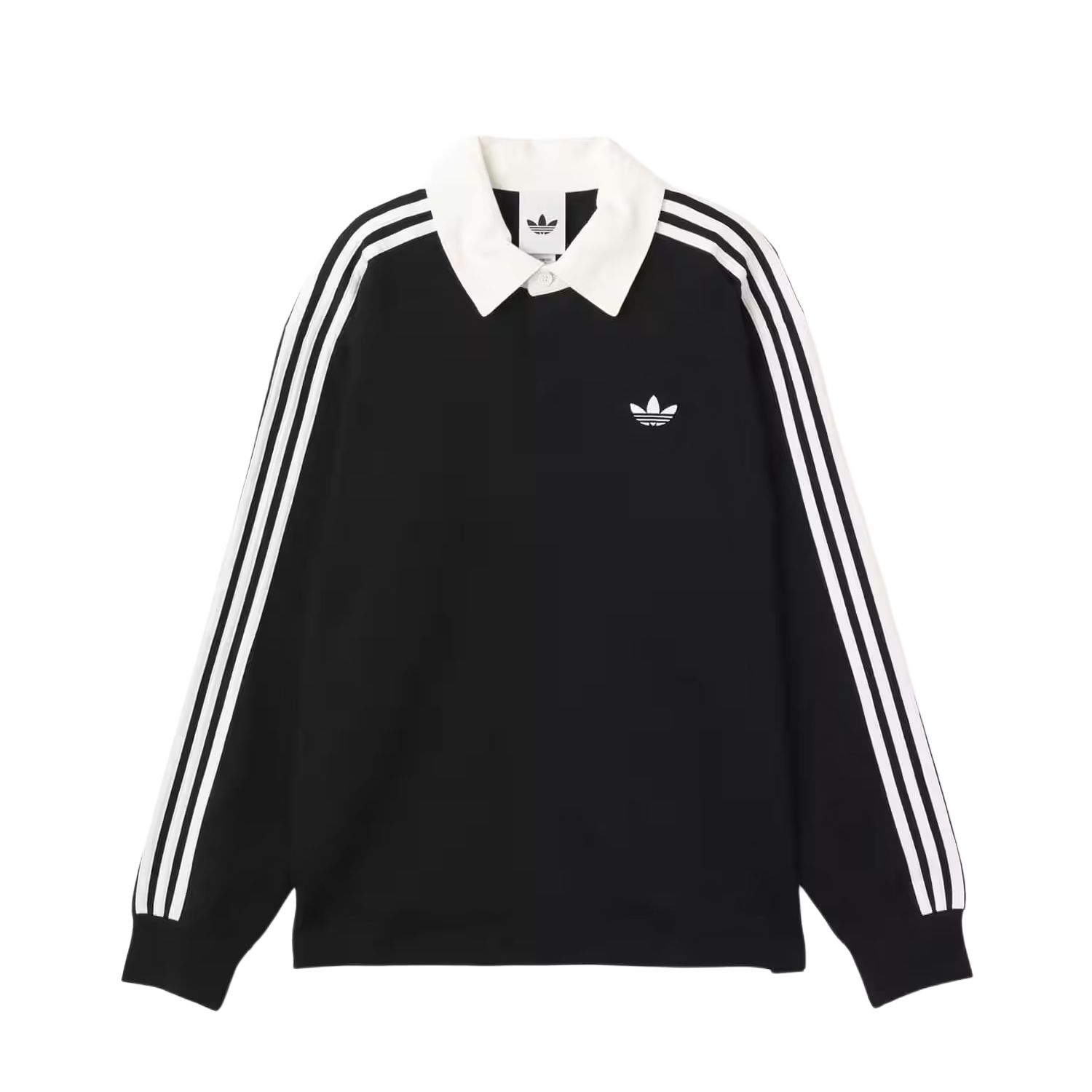 Adidas Sportswear 3-Stripes Long Sleeve Polo Shirt Men Core Black KE3576 S
