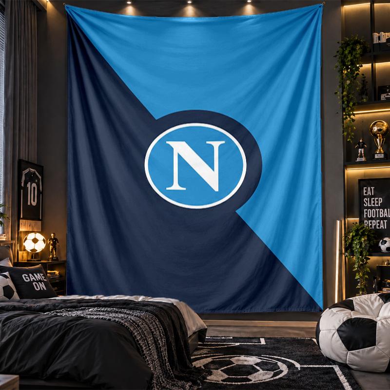 Wall Hanging Tapestry Napoli FC Print Cloth for Living Room Bedroom Home Decor