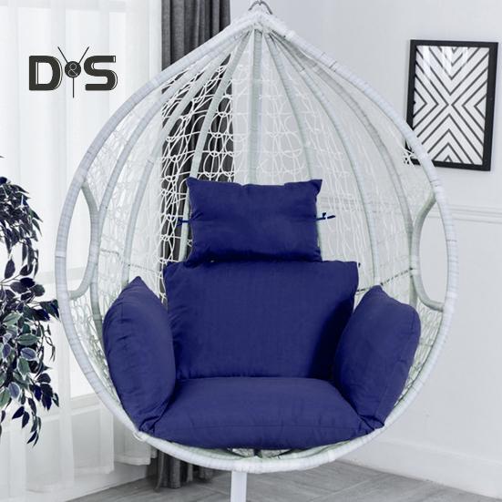 Eierstuhlkissen, Schaukelstuhlkissen mit Kopfstütze, waschbar, Hängekorb-Sitzkissen, Ersatz für den Eierstuhl auf der Terrasse oder im Garten