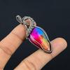Rainbow Solar Quartz 999 Copper Wire Wrapped Pendant, Handmade Gemstone Pendant Jewelry, Gifts For Wife Brand New Pendant