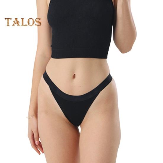 

Женские трусы с низкой талией, однотонные стринги, бесшовные, высокоэластичные, цельные, треугольные трусики-бикини S чёрный