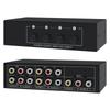 4Input AV Selector Box AV Switcher With Push Button Control Universal Compatibility For Home Studio AV Devices Setup