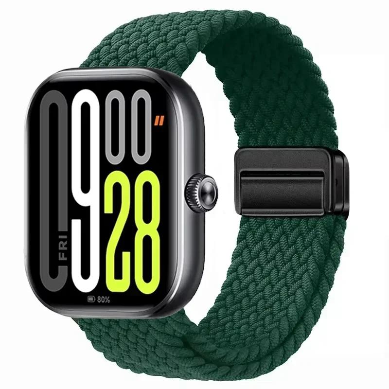 Magnetic Loop for Xiaomi Redmi Watch 4 5 Strap Adjustable Braided Sport Nylon Replacement bracelet for Miband 8 pro/9 pro band