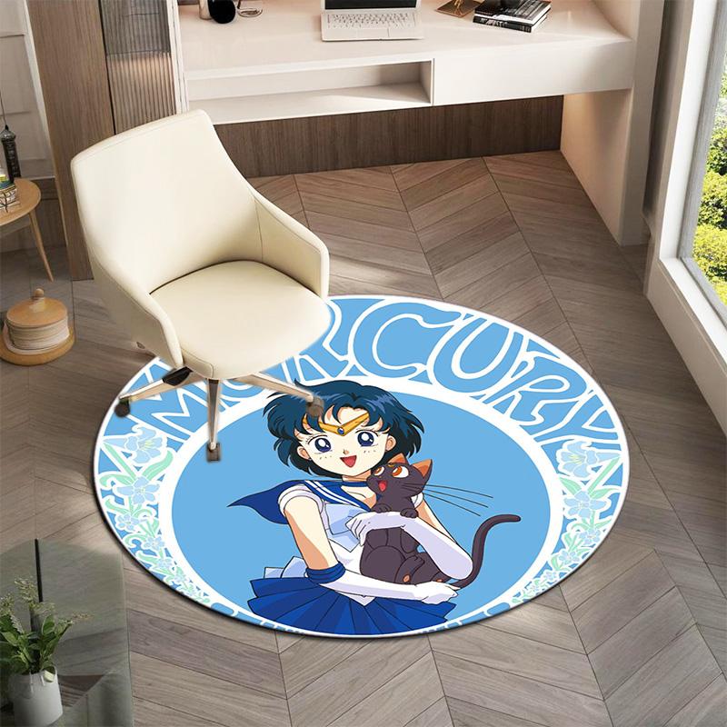 Cute Cartoon Theme Sailor Moon Tsukino Usagi Cartoon Rug Multifunctional Household Anti-slip Decorative Door Mat, Outdoor Floor Mat, and Carpet Q12
