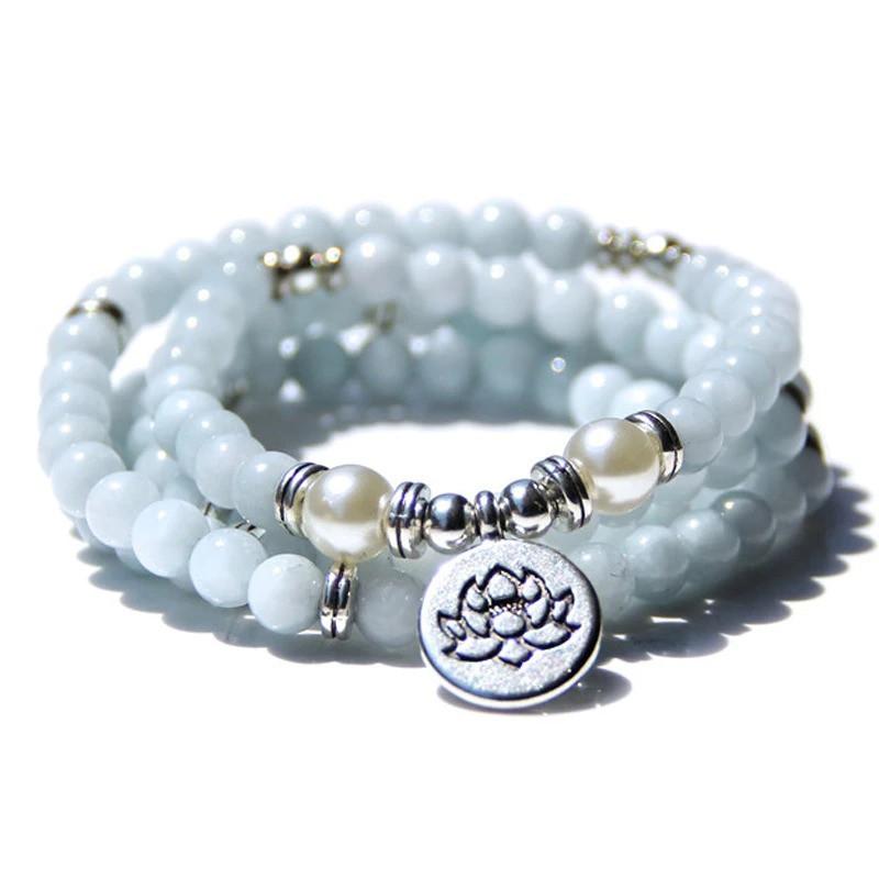 Mens Natural Stone Bracelet With Tree Of Life Eye Pendant 108 Beads Handmade Spiritual Protection Jewelry