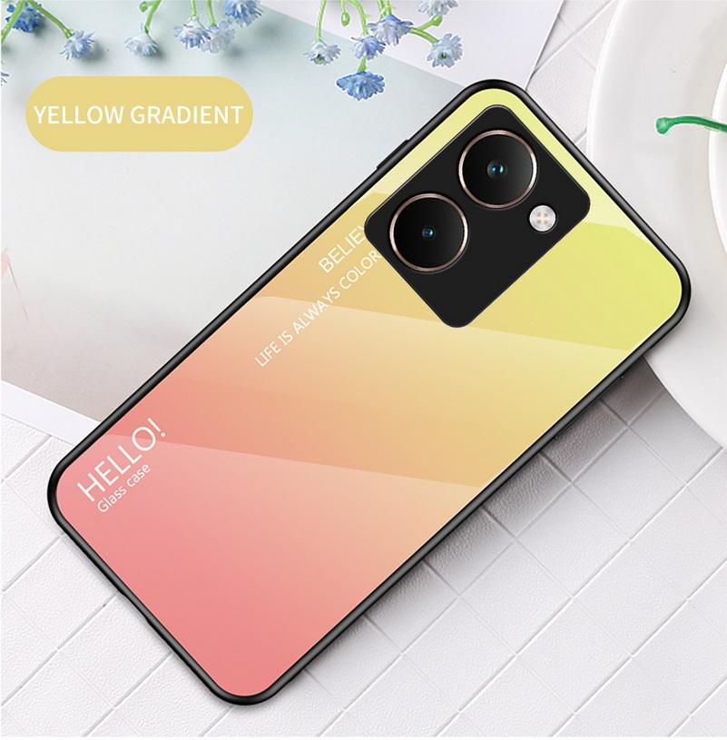 Gradient Tempered Glass Protect Case for Realme P3 Ultra P1 Speed Realme 14 Pro + 13 Pro Realme 11 Pro Glossy Cover