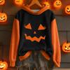 Ladies' Casual And Fashionable Halloween Printed Long Sleeved Hooded Warm Shirt Loose And Comfortable Hoodie