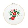 Handmade Christmas Embroidery Kit Snowman Tree Reindeer DIY Embroidery Kit Home Decor Suitable Beginners Cross Stitch Set