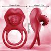 Vibrating Penis Ring for The Tongue, Clitoral Vibrator, Sex Toys, Clitoral Stimulator with Tongue for Men and Women,10 Vibrations, Couple Sex Toys