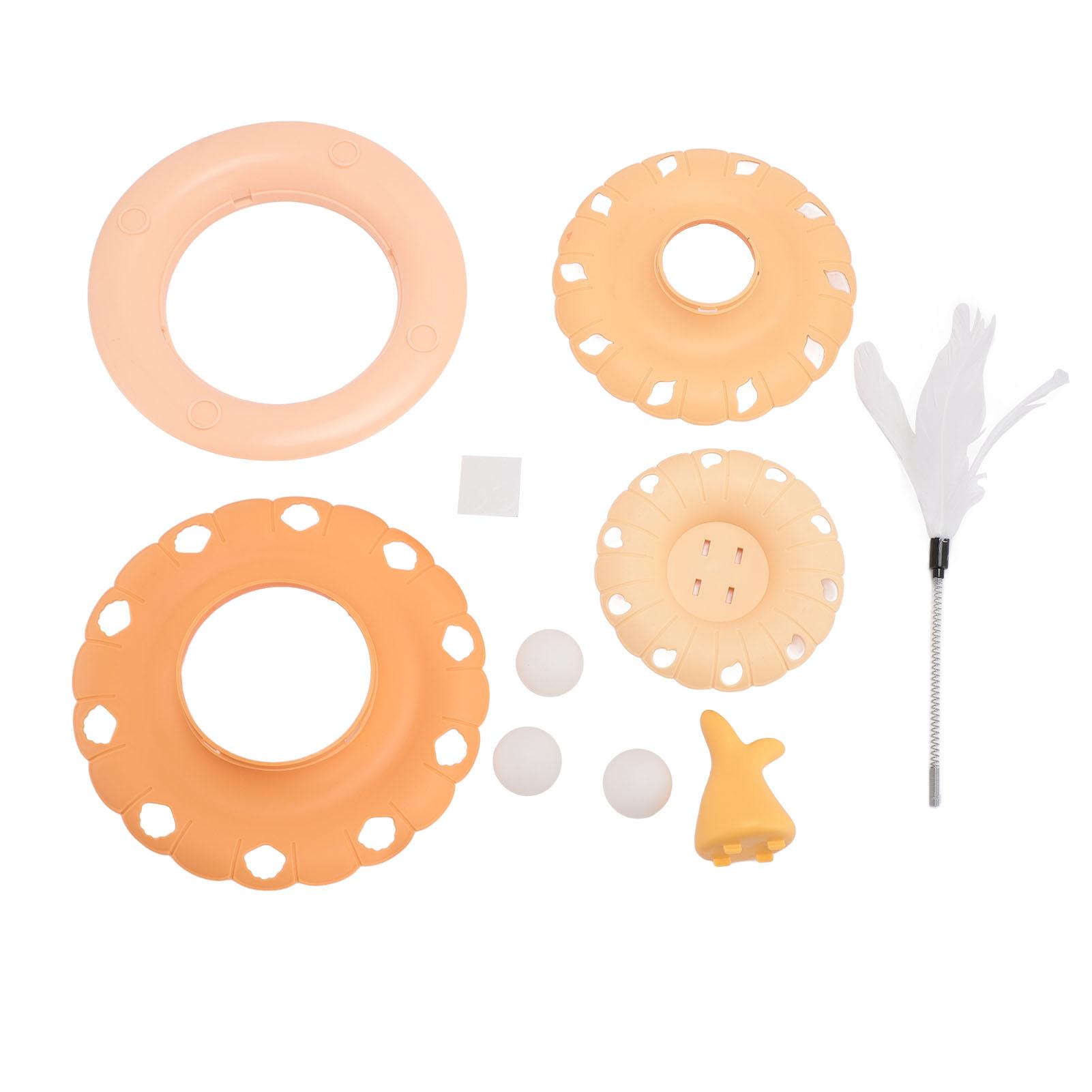 

Cat Turntable Toys Multipurpose Interactive Fun Teeth Grinding Bite Resistance Cat Ball Track Toy оранжевый