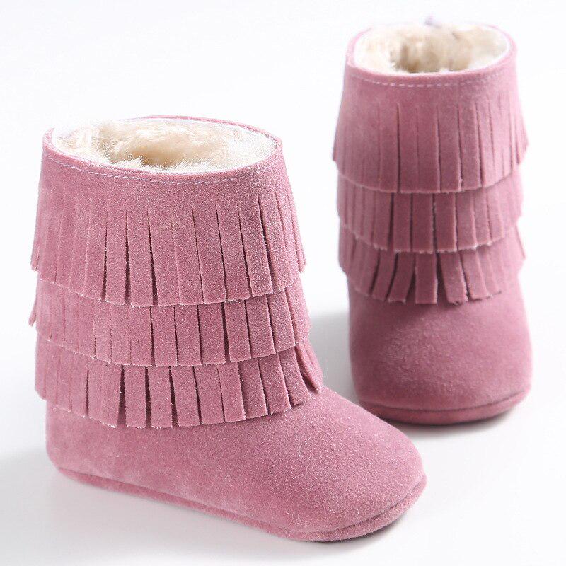 Buy Tassel Baby Boots Warm Thicken Newborn Baby Girl Winter Shoes Soft