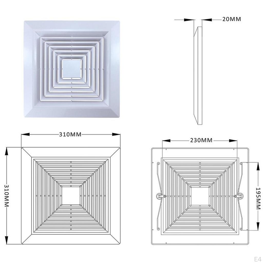 Bath Fan Bathroom Multi -mushing Roof Air Diffuser for Office