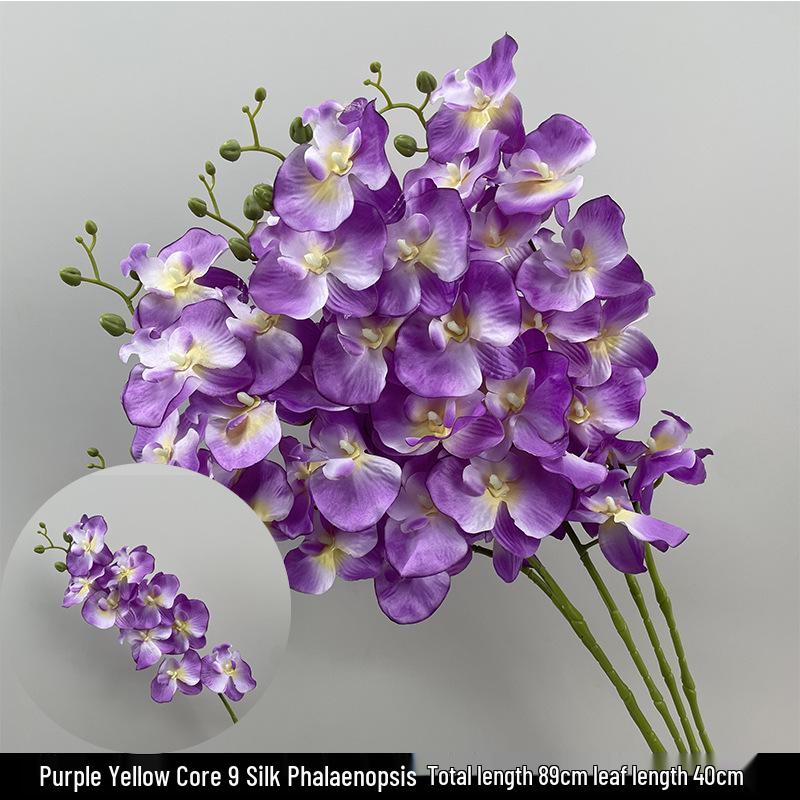 Elegant Artificial Phalaenopsis Floral Arrangement for Living Room, Wedding Décor, or Table Centerpiece.