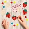 20pcs Strawberry Shaped Wood Cutouts DIY Craft Unfinished Fruit Tags Ornaments for Wedding Birthday Summer Party Decoration