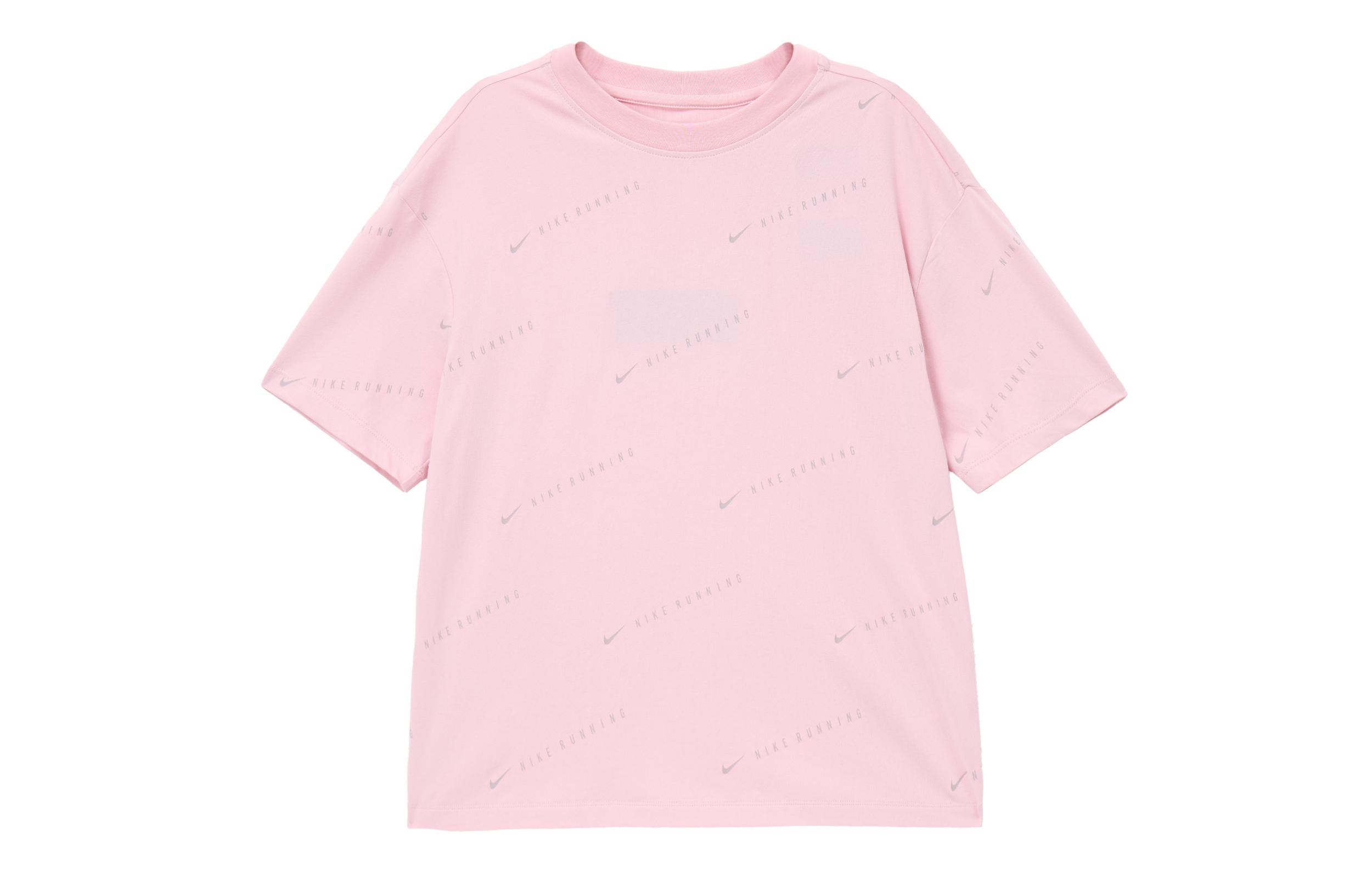 

Nike T Shirts Women s Pink Crew Neck Moderate Straight Fit DM8679-605 XS