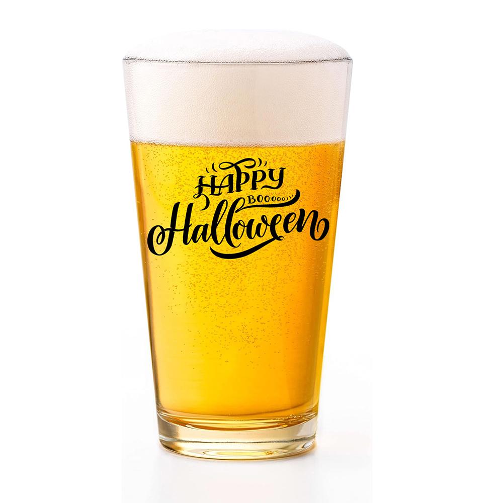 

16 унций Премиальная пивная кружка Элегантный стакан из прозрачного стекла для коктейлей Воды Сока Домашние бары Вечеринка Хэллоуин Подарок 401-500ml