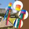Rainbow Windsock Flag Colorful Hanging Decoration 35inch Celebrations Wind Decor Yard Patio
