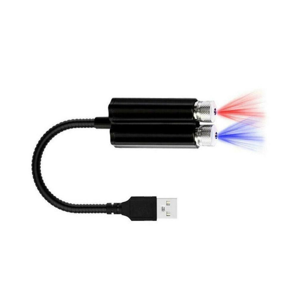 

Car Accessories USB Car Roof Star Night Light Romantic 5V LED Lights Double Light Red and Purple Galaxy Light