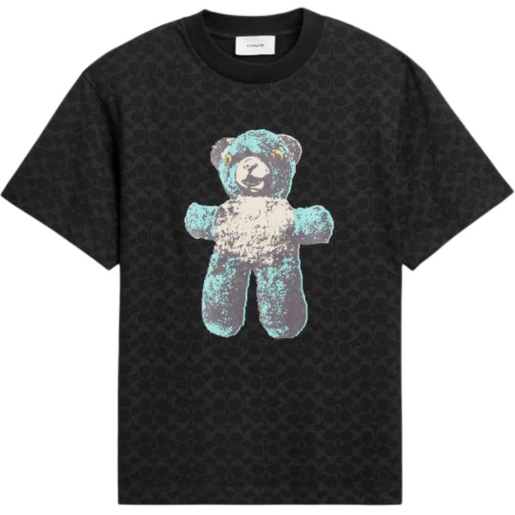 

Coach FW25 Футболка с рубчиком, круглым вырезом и коротким рукавом, унисекс, топы CCQ41-OY2