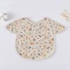 Soft Feeding Apron Short Sleeve Burp Cloth Apron Style Baby Bibs  Feeding