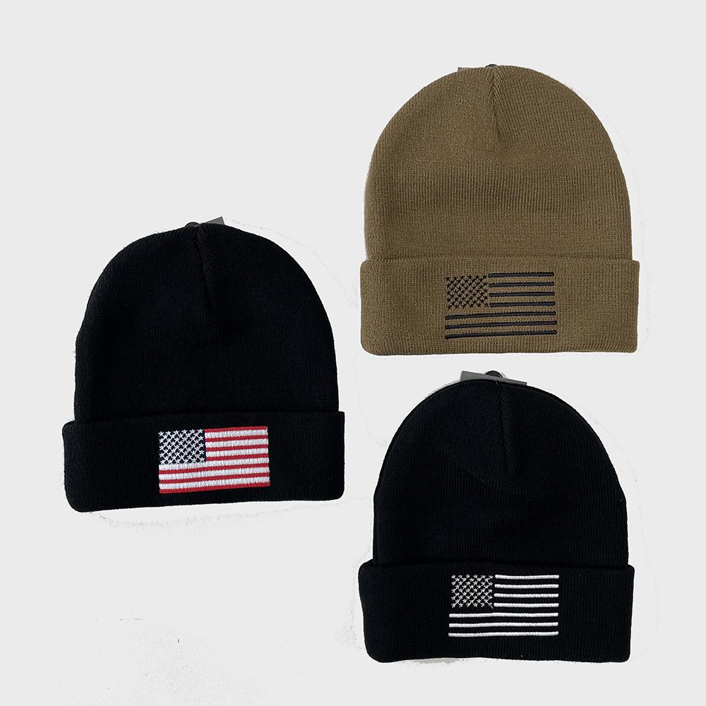 Loseuko 5430 American Flag Logo Military Watch Cap Beanie (3 Colors)