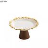 Ceramics High Footed Dessert Plate Cake Stand Display Stand Fruit Plate Pastry Plates Sushi Plates Dim Sum Dish Fruit Bowl Tray