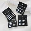 Luxury Simple Shiny Zircon Stud Earrings Set for Women Men Fashion Chic Crystal Decorative Earrings Party Couples Jewelry Gifts