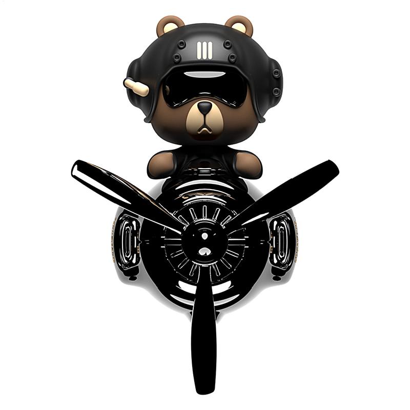 Bear Car Air Freshener Cute Diffuser Rotating Propeller Outlet Vent Fresheners Automotive Air Fresheners Car Accessories