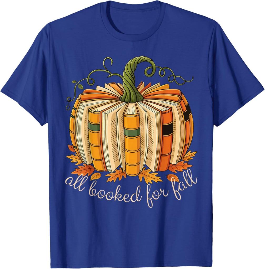 All Booked For Fall Books Pumpkin Autumn Teacher Unisex Tshirt