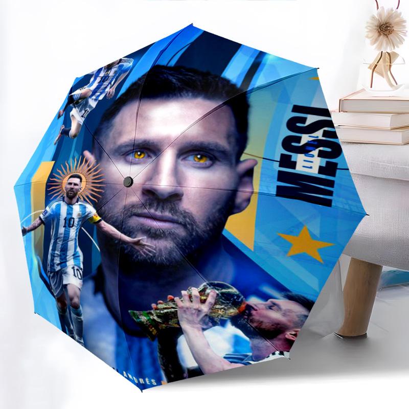 Lionel Messi: Argentina's Football Legend Folding umbrella durable travel outdoor Sun umbrella printing