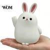 Animal Theme Decor 3D Printed Rabbit Vase Ornament, White Bunny Flower Holder Shape Desktop Container, Decoration for Home Office