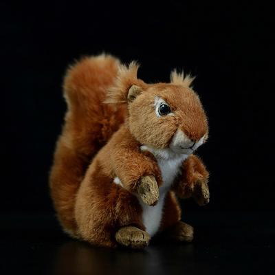 Roztomilá německá plyšová panenka zrzavá veverka Plyšové hračky se simulovanými zvířaty