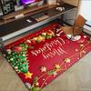 Christmas Santa Claus Crystal Velvet Office Chair Mat Area Rug - Non-Slip, Floor Mat, Office Desk Chair Rugs,Christmas Gift-1106081