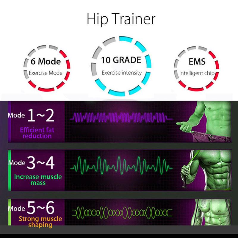 EMS Hip Massage Patch Butt Beauty Device Training Hip Fitness Massager Vest Line Butt Lift Home Sports Equipment