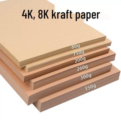 4K/8K Large Kraft Paper Sheets for Book Wrapping, Art Painting, and Thick Packaging