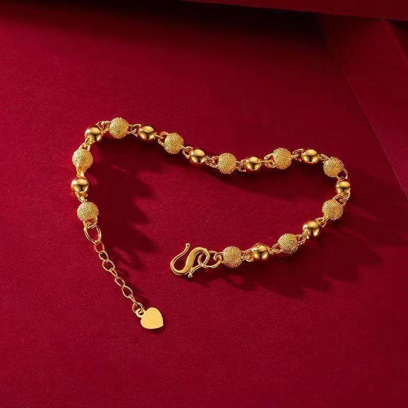 Vietnamese Sand Gold Round Bead Dot Bracelet, Ethnic Style Adjustable Women's Bracelet, Bracelet Transshipment