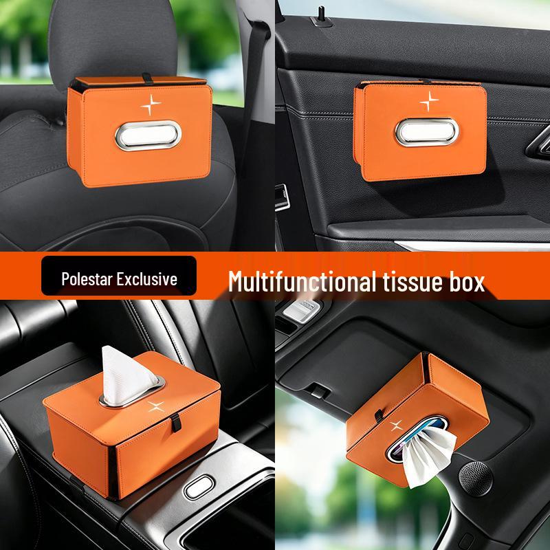 Polestar Car Tissue Box Holder & Organizer
