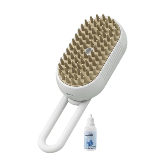 

Самоочищающаяся щетка для вычесывания домашних животных Pet Steam Brush с вращающейся на 360 градусов ручкой и силиконовой щетиной D