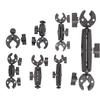Dual-Headed Universal Action Camera Handlebar Mount Clamp for Motorcycles