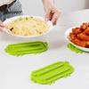 Oil Stain Isolation Pad Silicone Pot Lid Holder, Cute Pig Shaped, Non Slip Heat Resistant Mat Kitchen Gift for Home Cooks with Drain Grooves,