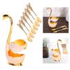7pcs Zinc Alloy Coffee Spoon Set Gold Tea Spoon Set Dessert Spoons Spoon Fork Set  For Fruit