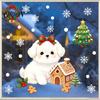Reusable Puppy Window Clings Cute Dog Christmas Static Stickers, Waterproof PVC Holiday Decals for Home Festive Glass Door Stickers Store Glass,