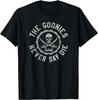 Die Goonies Sagen Niemals Nie Varsity-Siegel Retro-Film-T-Shirt