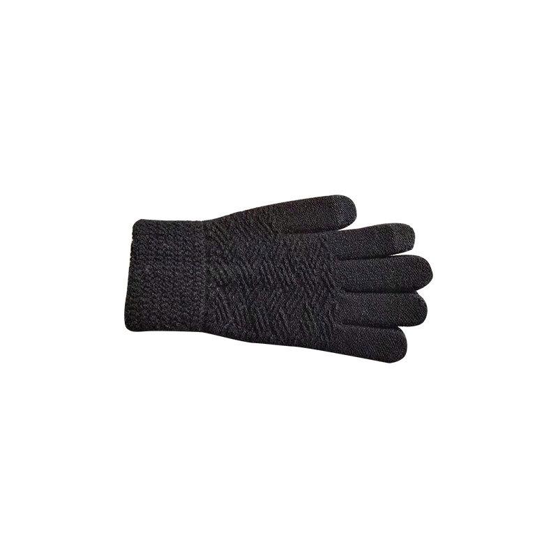 

Winter Women s Thickened Velvet Finger-covered Gloves Knitted Anti-freeze Warm Life Touch Screen Magic Gloves One size