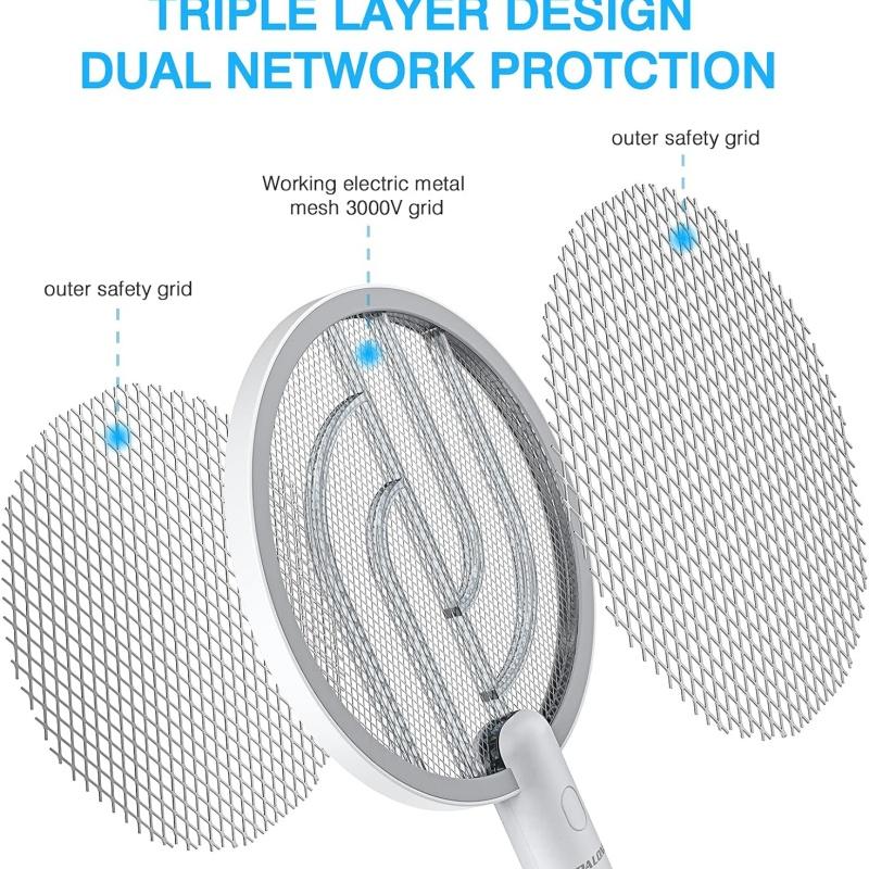 New 3000V Electric Mosquito Killer Swatter  Equipped with Dual Switches and Indicator Lights Suitable for Eliminating Insects