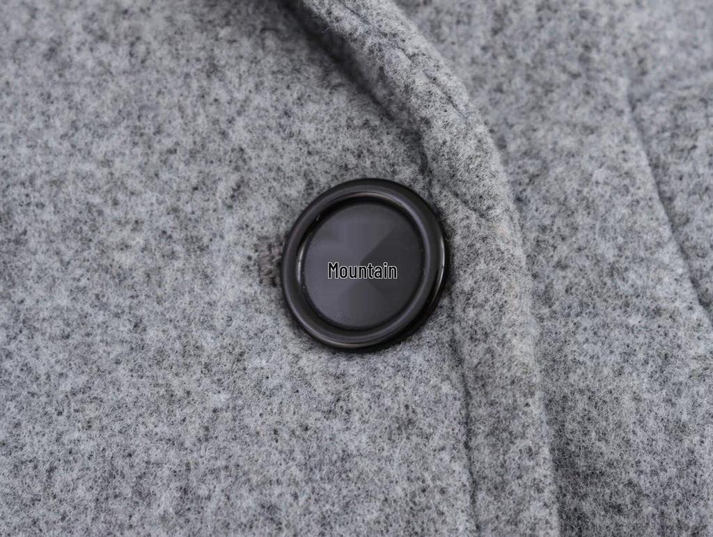 2024 Winter Women's European & American Style Fashion Casual Blend Loose Overcoat Jacket