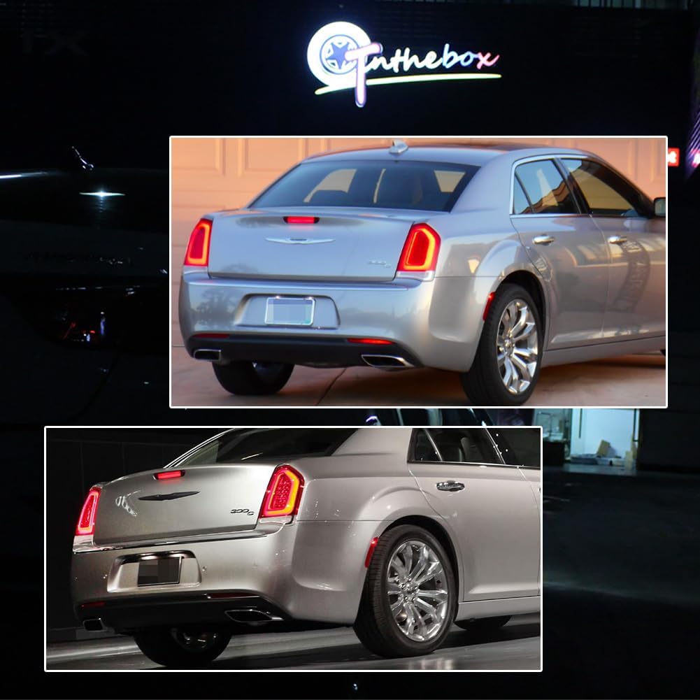 GTINTHEBOX for 2015 2016 2017 2018 2019 2020 2021 2022 2023 Chrysler 300 High Mount LED Third Brake Light Rear Lamp Stop light Red Lens